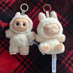 Fluffy Cream Monster Plush Duo